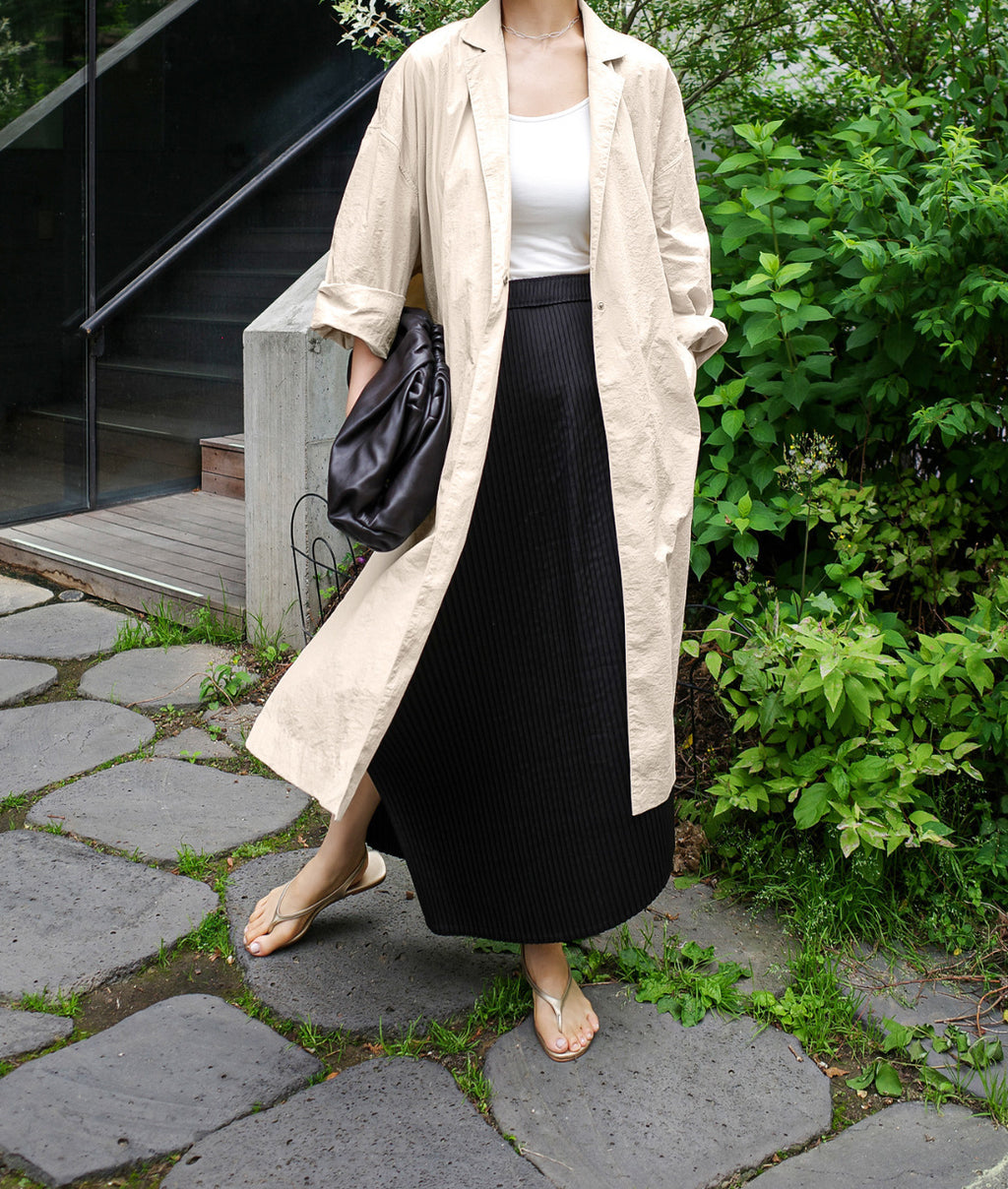 Shirt Dress Overknee Long Split Bf Cotton Linen Trench Coat photo 6
