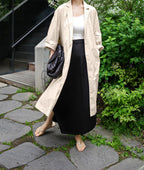 Shirt Dress Overknee Long Split Bf Cotton Linen Trench Coat photo 6