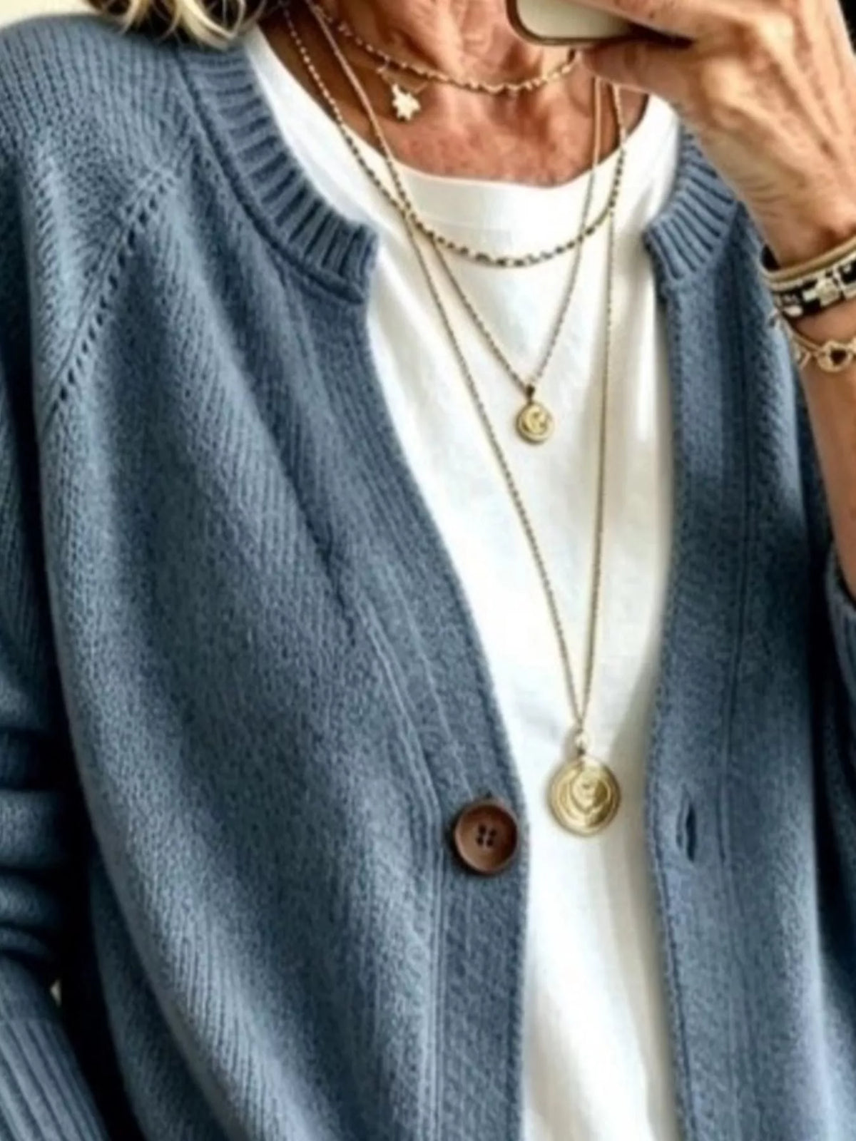 Full Size Button Up Raglan Sleeve Cardigan Plus (17)
