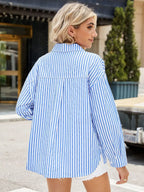 Striped Button Up Long Sleeve Shirt (2)