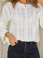 Cable Knit Long Sleeve Sweater (5)
