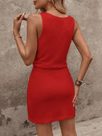 Waffle Knit Square Neck Mini Tank Dress (21)