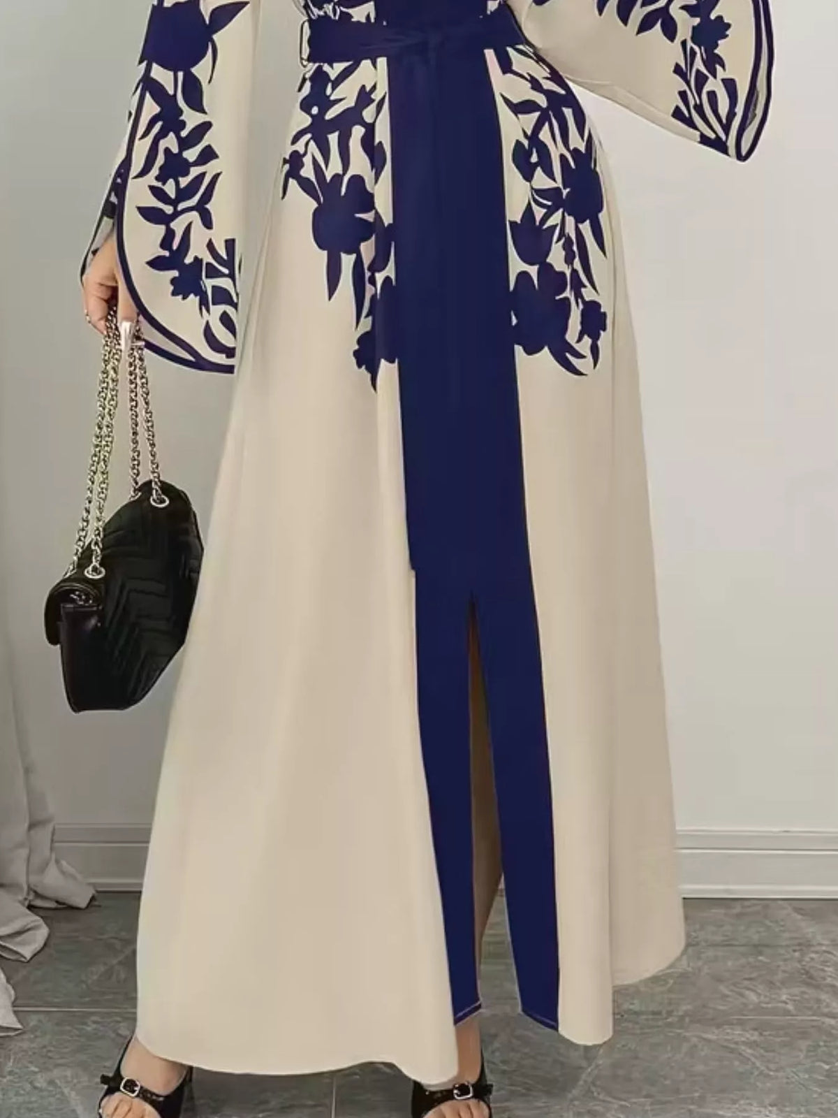 Printed Tie Waist Maxi Dress (17)