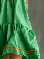 Full Size Sleeveless Tiered Mini Dress Plus (6)