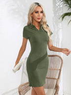 Johnny Collar Short Sleeve Mini Dress (7)