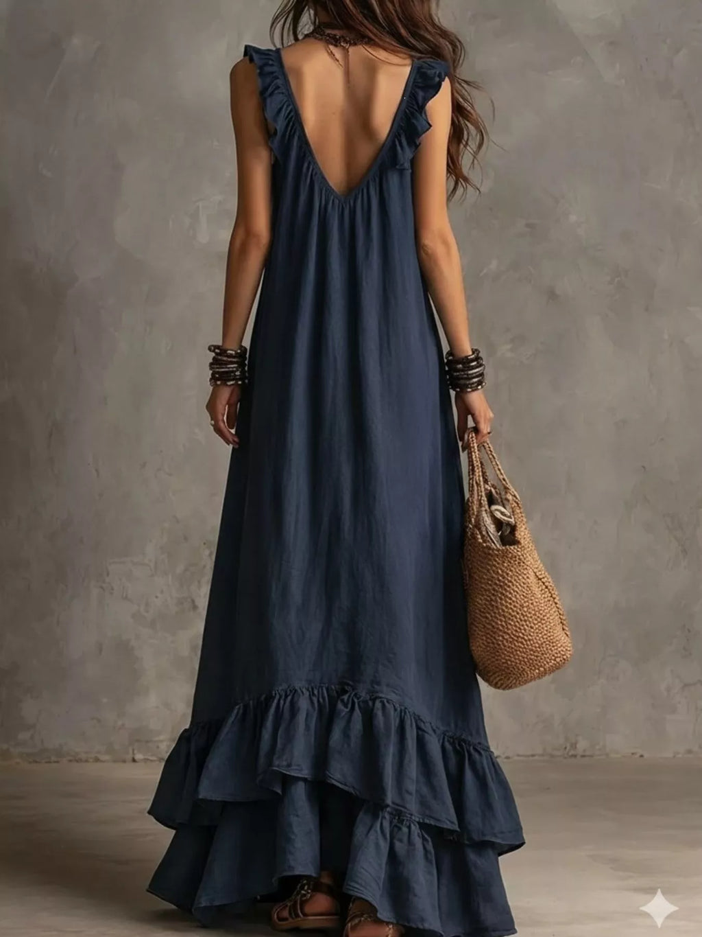 Ruffled Sleeveless Maxi Dress (2)