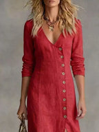 Slit Button-down Midi Dress (8)