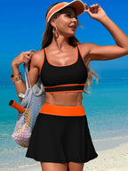 Scoop Neck Top Skort Swim Set (6)