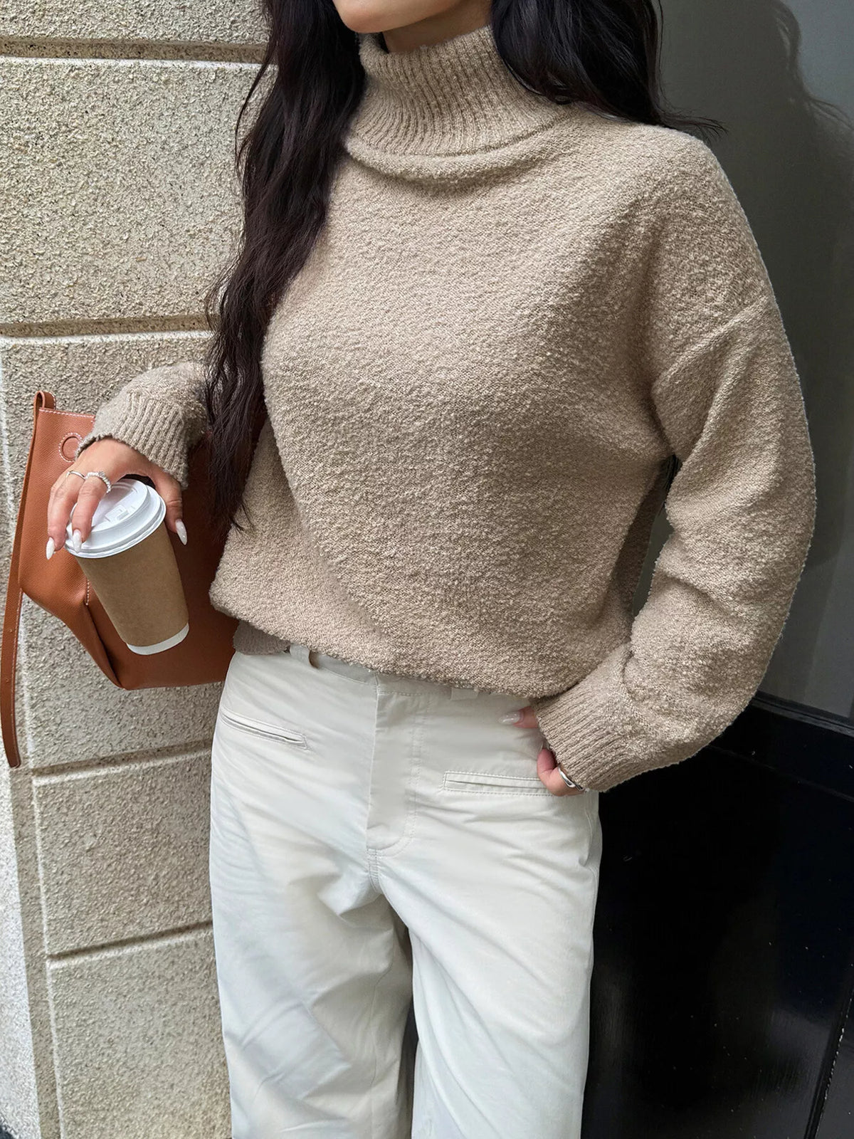 Turtleneck Long Sleeve Sweater (3)