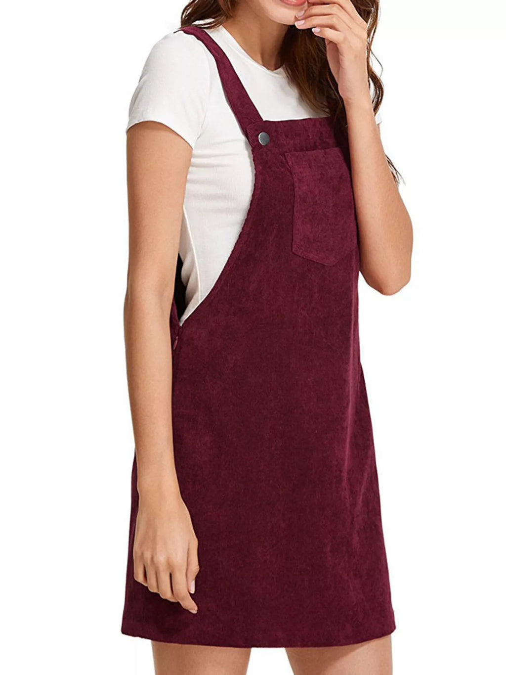 Corduroy Wide Strap Overall Dress (11)