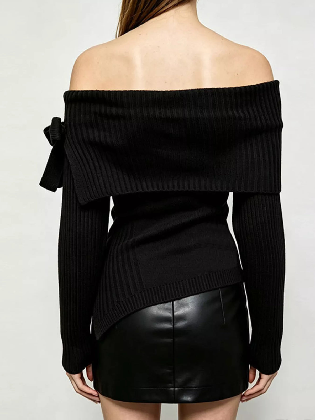 Off-shoulder Ribbed Knit Top (13)