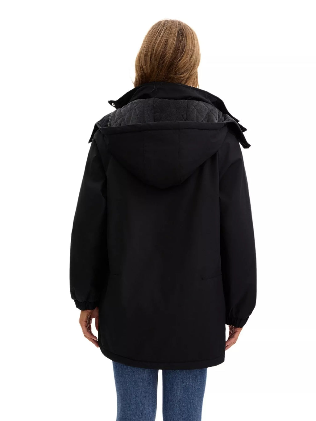 Full Size Zip Up Hooded Parka Outerwear Plus (15)