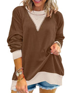 Two-tone Ribbed Knit Sweatshirt (13)
