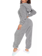 Full Size Fleece Zip-up Hooded Jumpsuit Plus (7)