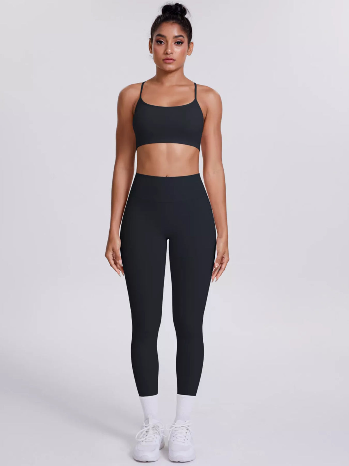 Criss-cross Back Cami Leggings Active Set (8)