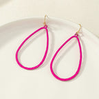 Metal Water Drop Hollow Stud Earrings Simple Pattern photo 5