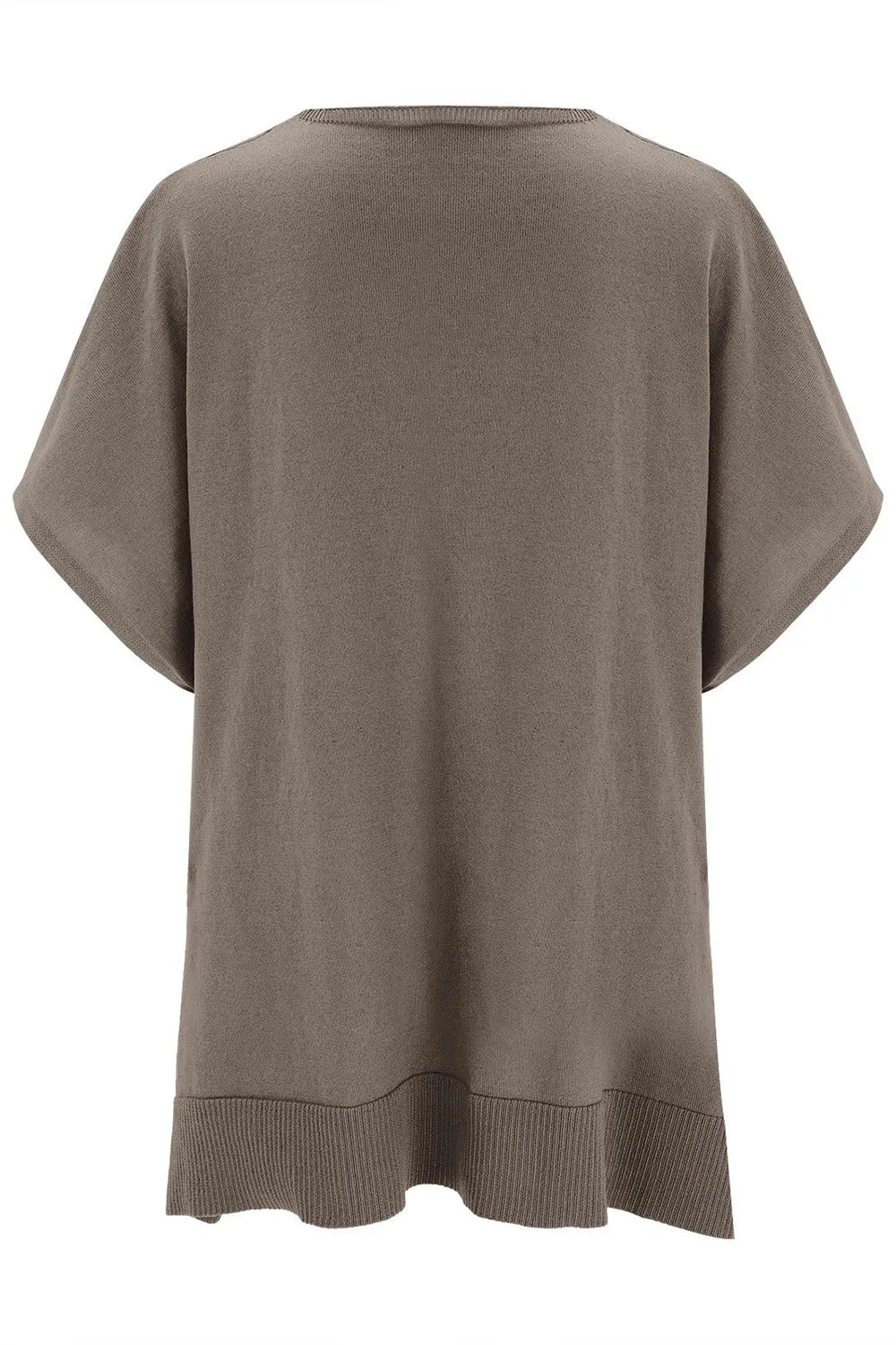 Slit V-neck Half Sleeve Knit Top (6)