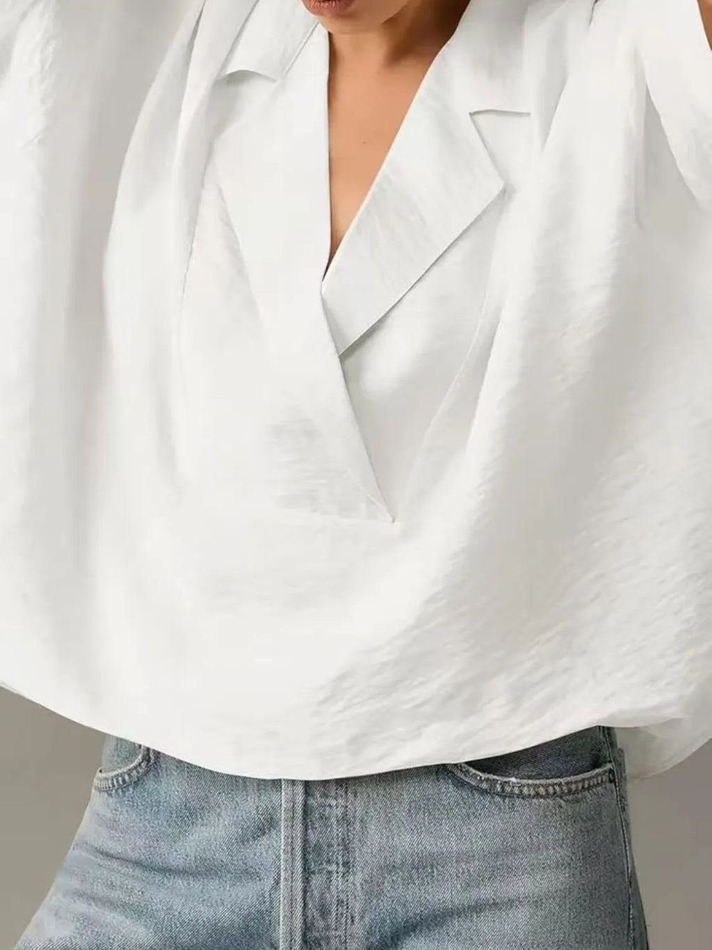 Collared Neck Half Sleeve Blouse (3)