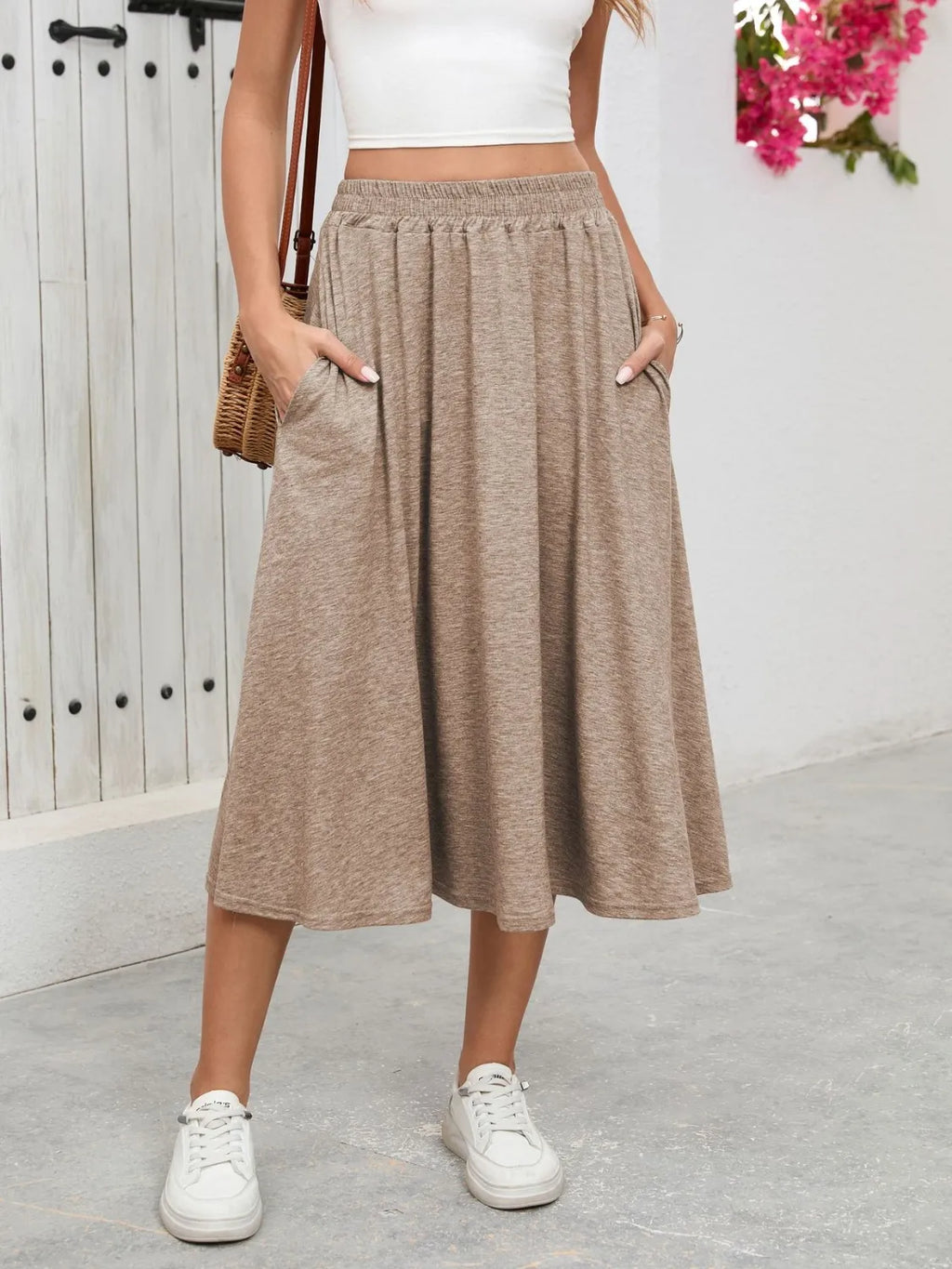 Elastic Waist Skirt Pockets (17)