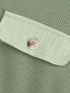 Oversized Waffle Knit Button-up Jacket (10)