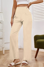 High Waist Wide Leg Pants Pockets (7)