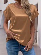 Round Neck Short Sleeve T-shirt (28)