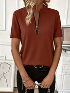 Half Zip Short Sleeve Top (18)