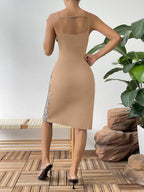 Leopard Block Cutout Sleeveless Knee-length Dress (6)