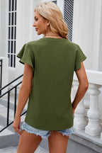 Notched Cap Sleeve T-shirt (20)