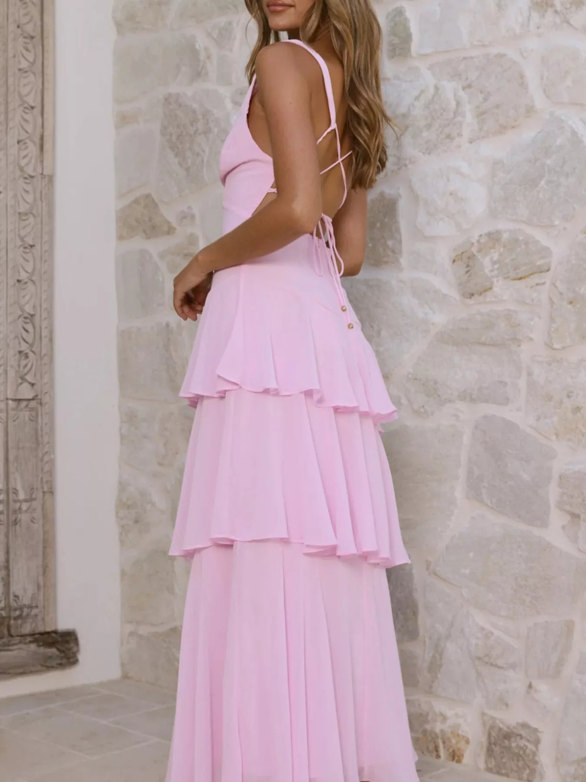 Sleeveless Ruffled Layered Backless Maxi Dress (25)