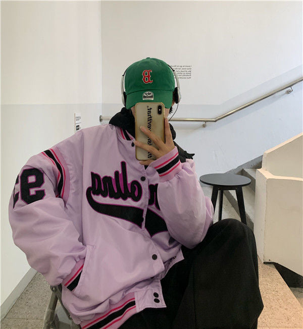 Vintage Harajuku Jacket Hip Hop Loose photo 13