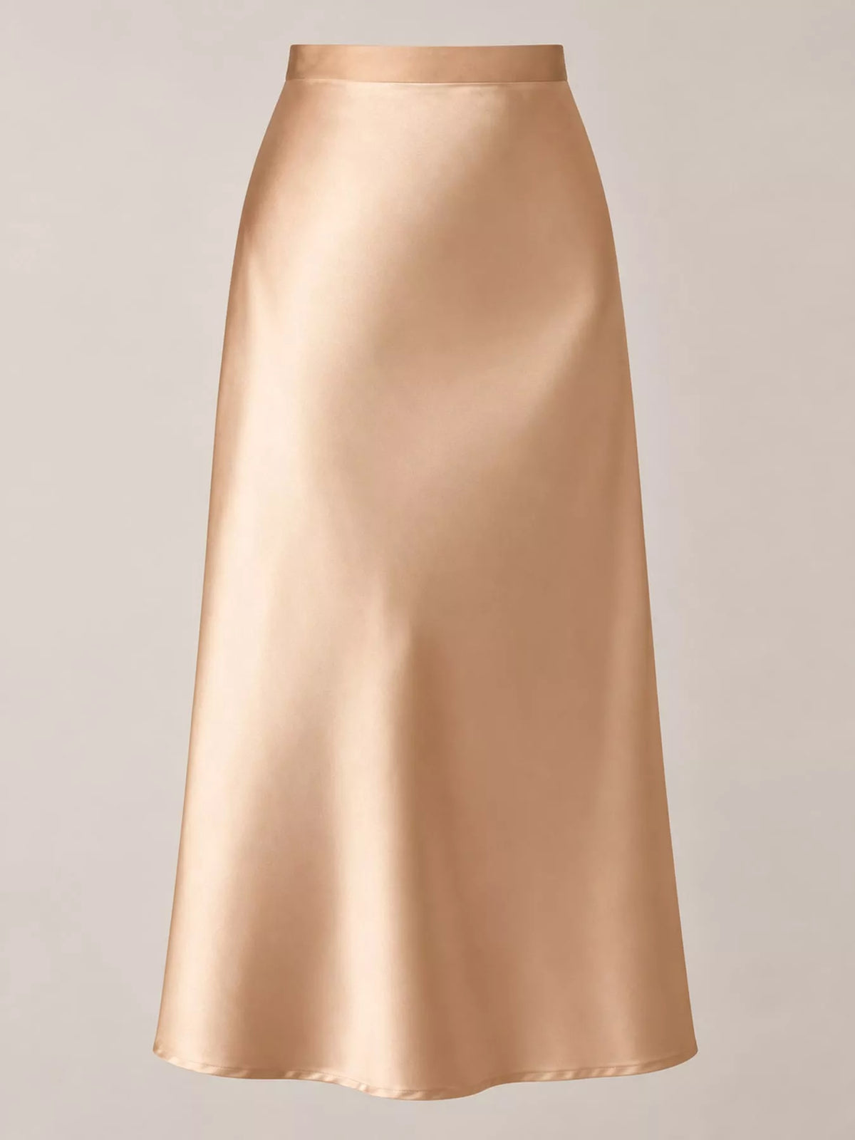 High-waisted Satin Midi Skirt (12)