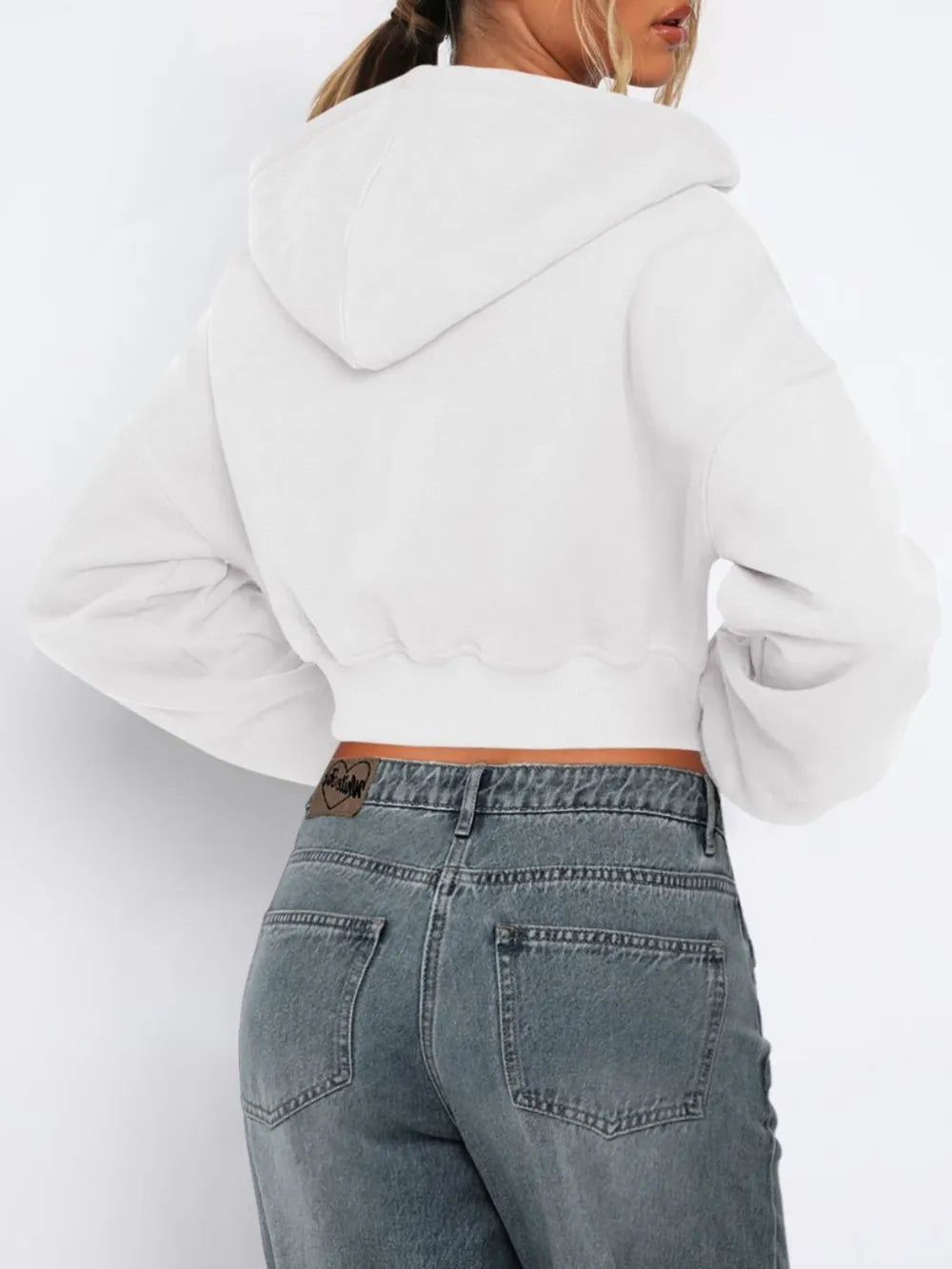 Zip Up Long Sleeve Hooded Cropped Jacket (17)
