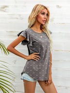 Round Neck Butterfly Sleeve Top (18)