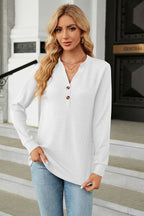 V-neck Long Sleeve Blouse (17)