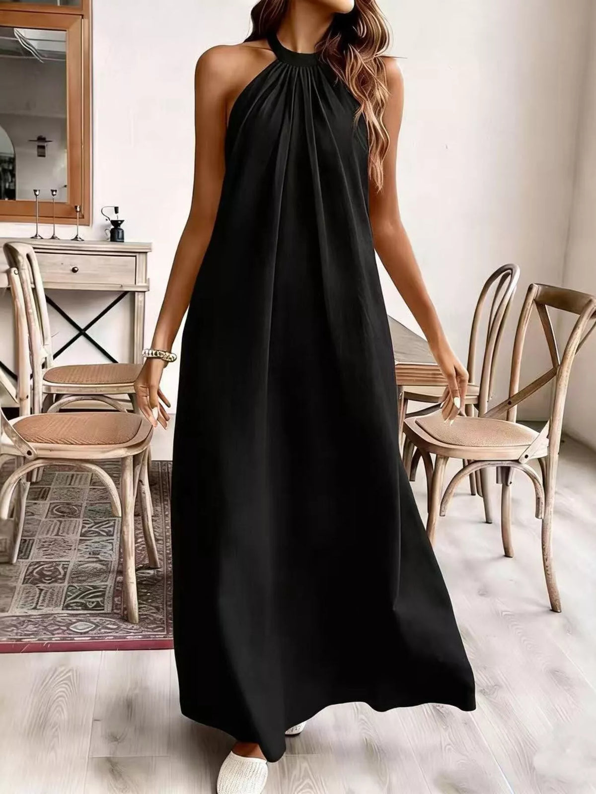 Halter Neck Maxi Dress (3)