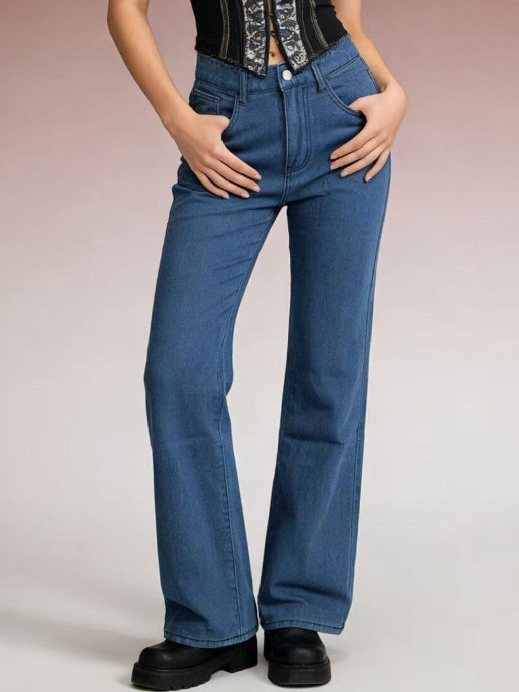 Butterfly Back Wide Leg Jeans (3)