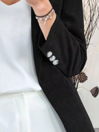 Corduroy Lapel Collar Casual Blazer (5)