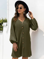 V-neck Long Sleeve Mini Dress (15)
