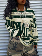 Printed Drop Shoulder Long Sleeve T-shirt (3)