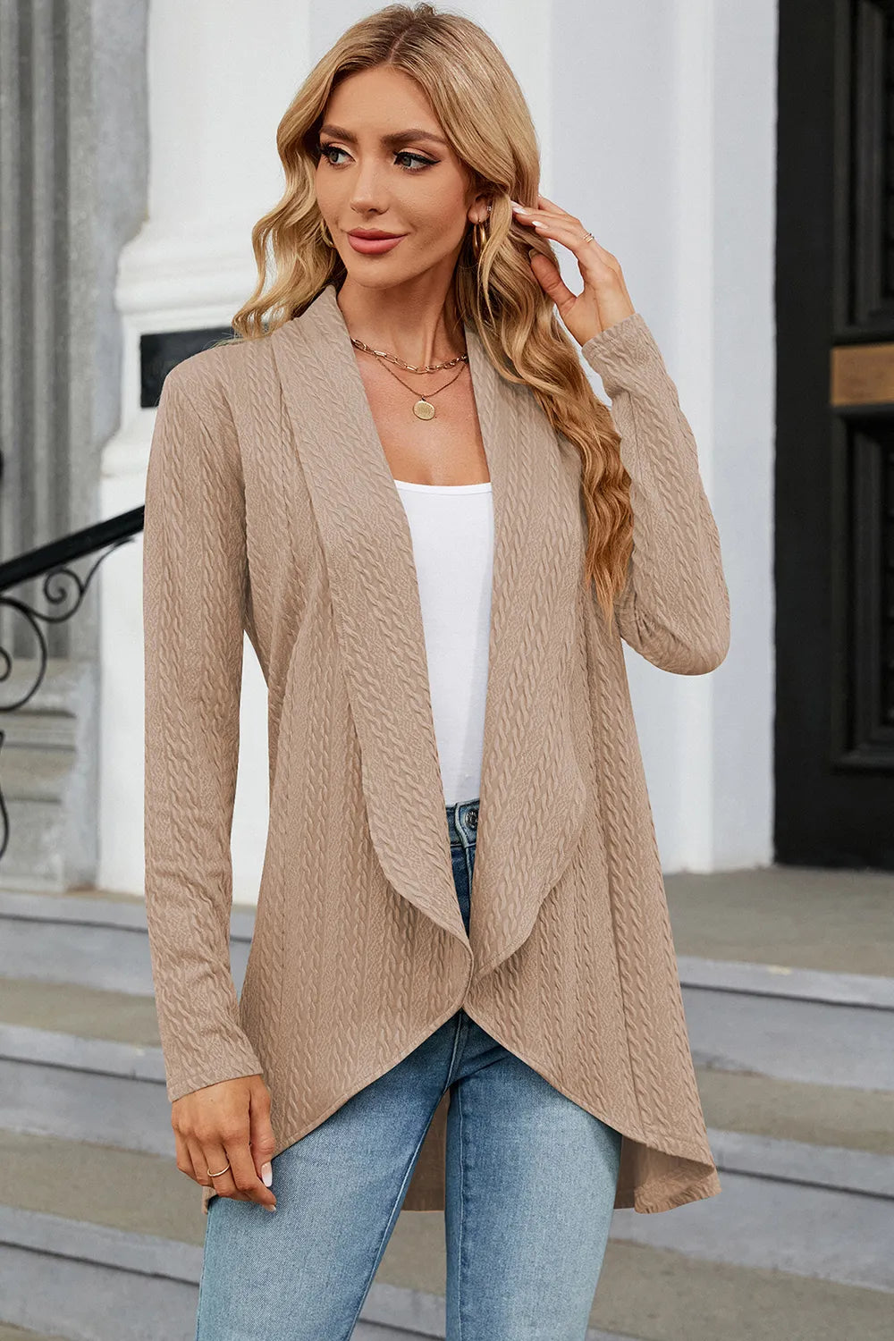 Open Front Long Sleeve Cardigan (3)