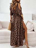 Slit Cold Shoulder Maxi Dress (14)