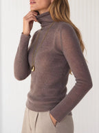 Sheer Turtleneck Knit Top (16)