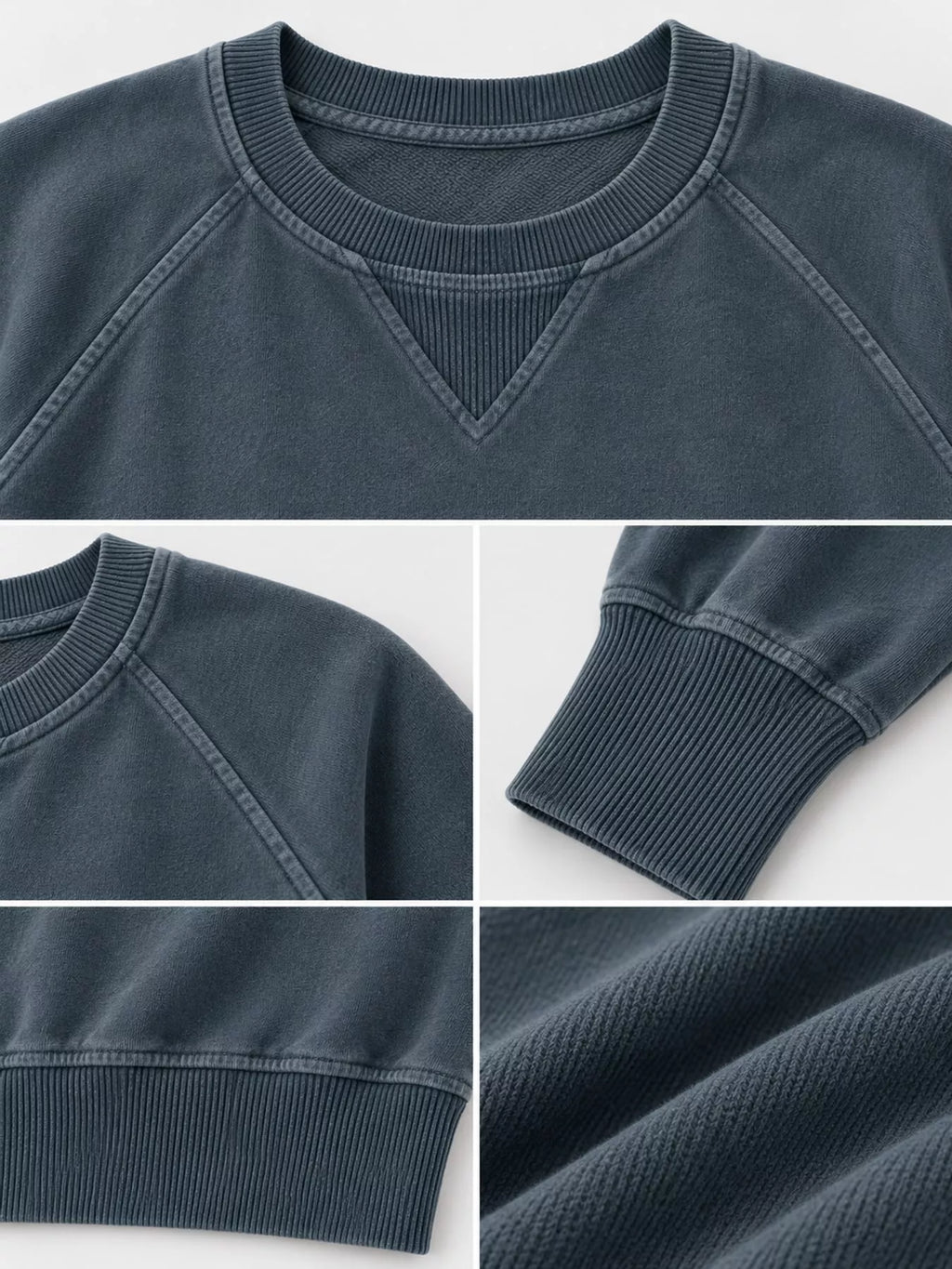 Crew Neck Raglan Sleeve Sweatshirt (33)