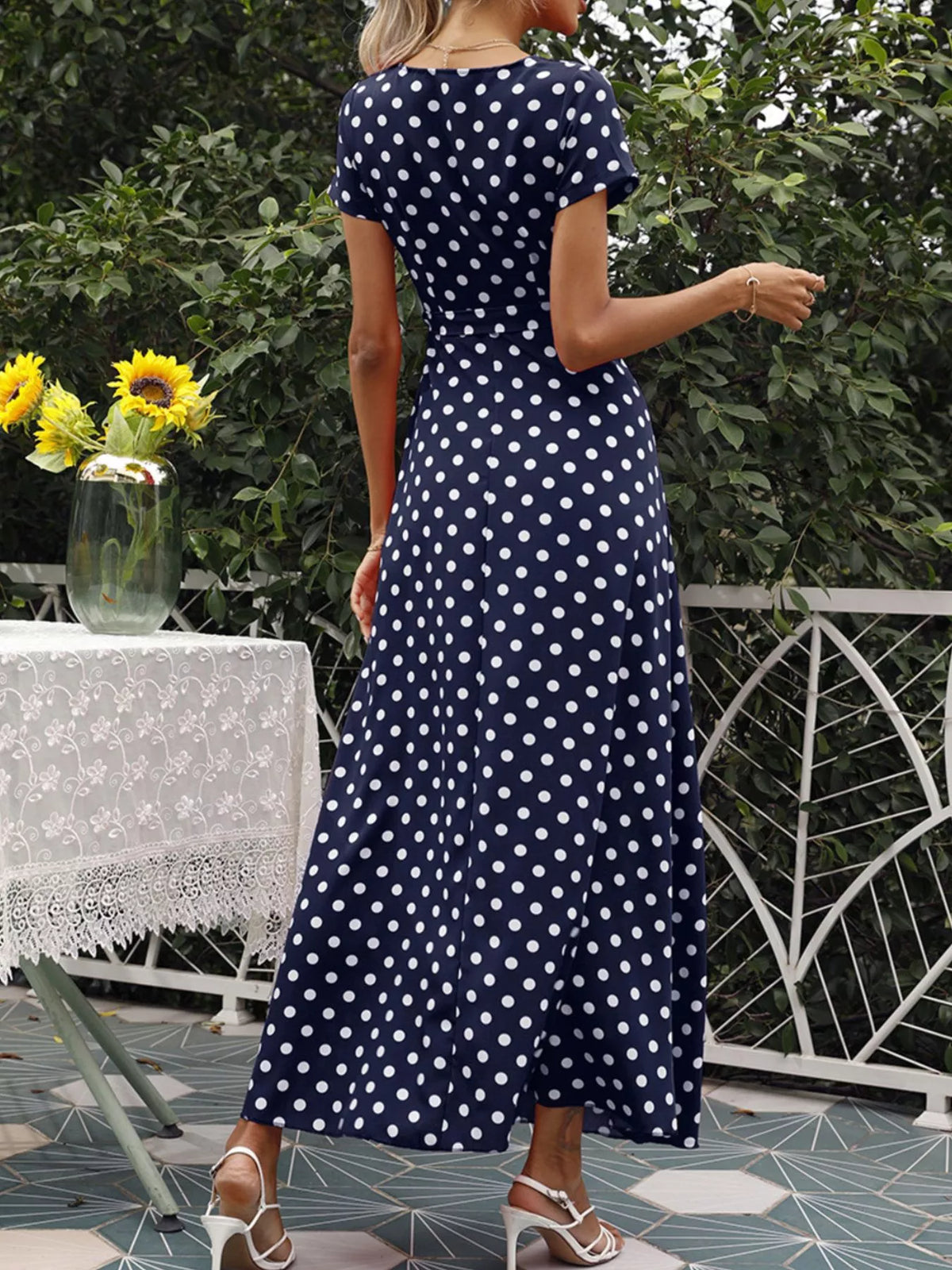 Polka Dot Wrap Maxi Dress (12)