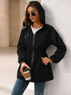Outdoor Waterproof Long Sleeve Hooded Windbreaker (20)