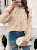 Frill Round Neck Long Sleeve Shirt (29)