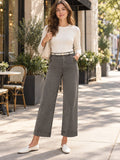 High-Waist Jeans with Pockets styled on a model