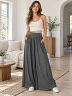 High Waist Wide Leg Pants styled on a model