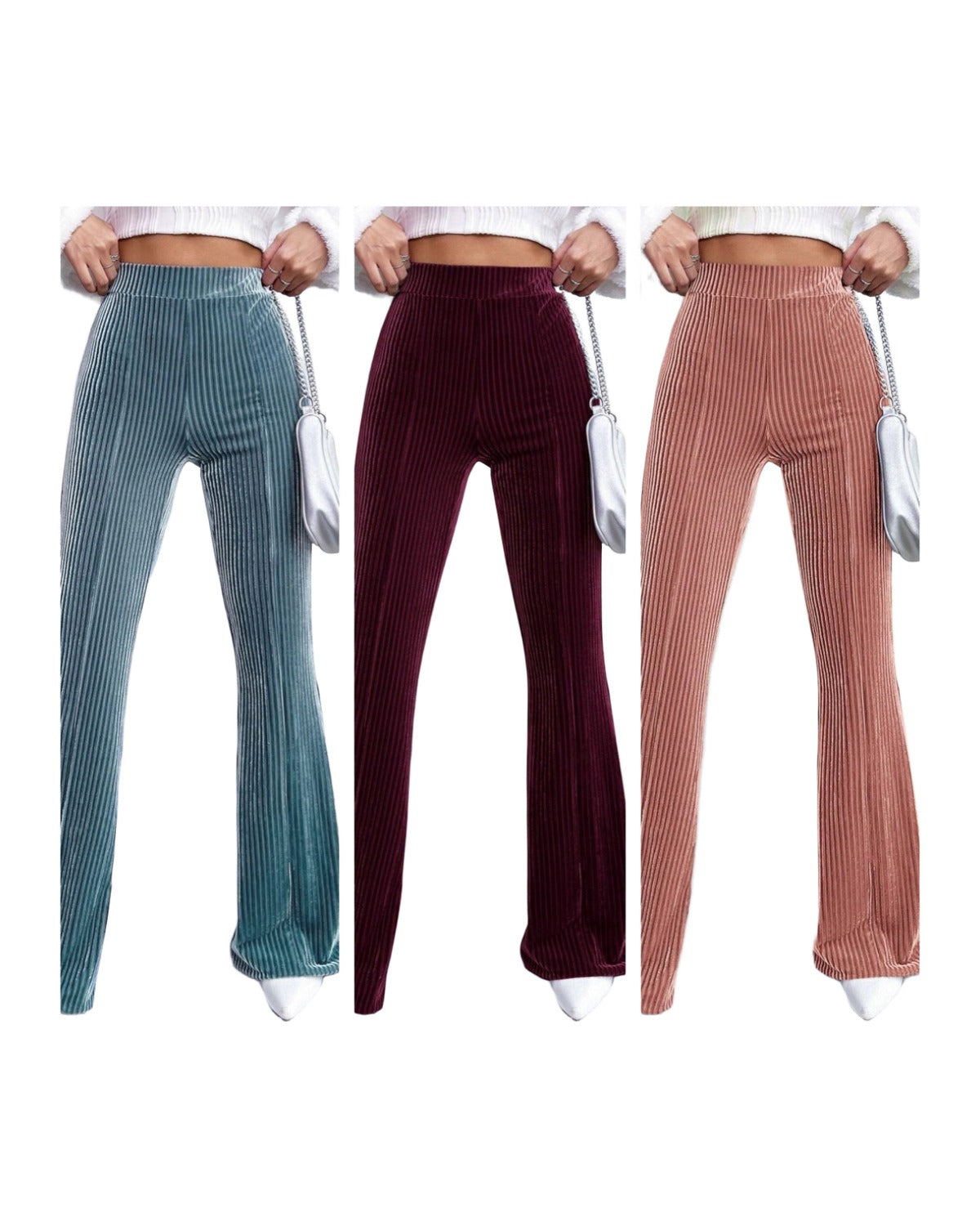 High-Waisted Corduroy Bell-Bottom Pants photo 7